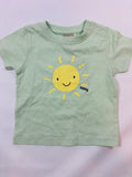 T-shirt vert motif soleil garçon – Smile | 62-68