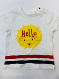 T-shirt Orchestra – Blanc motif soleil | Taille 86