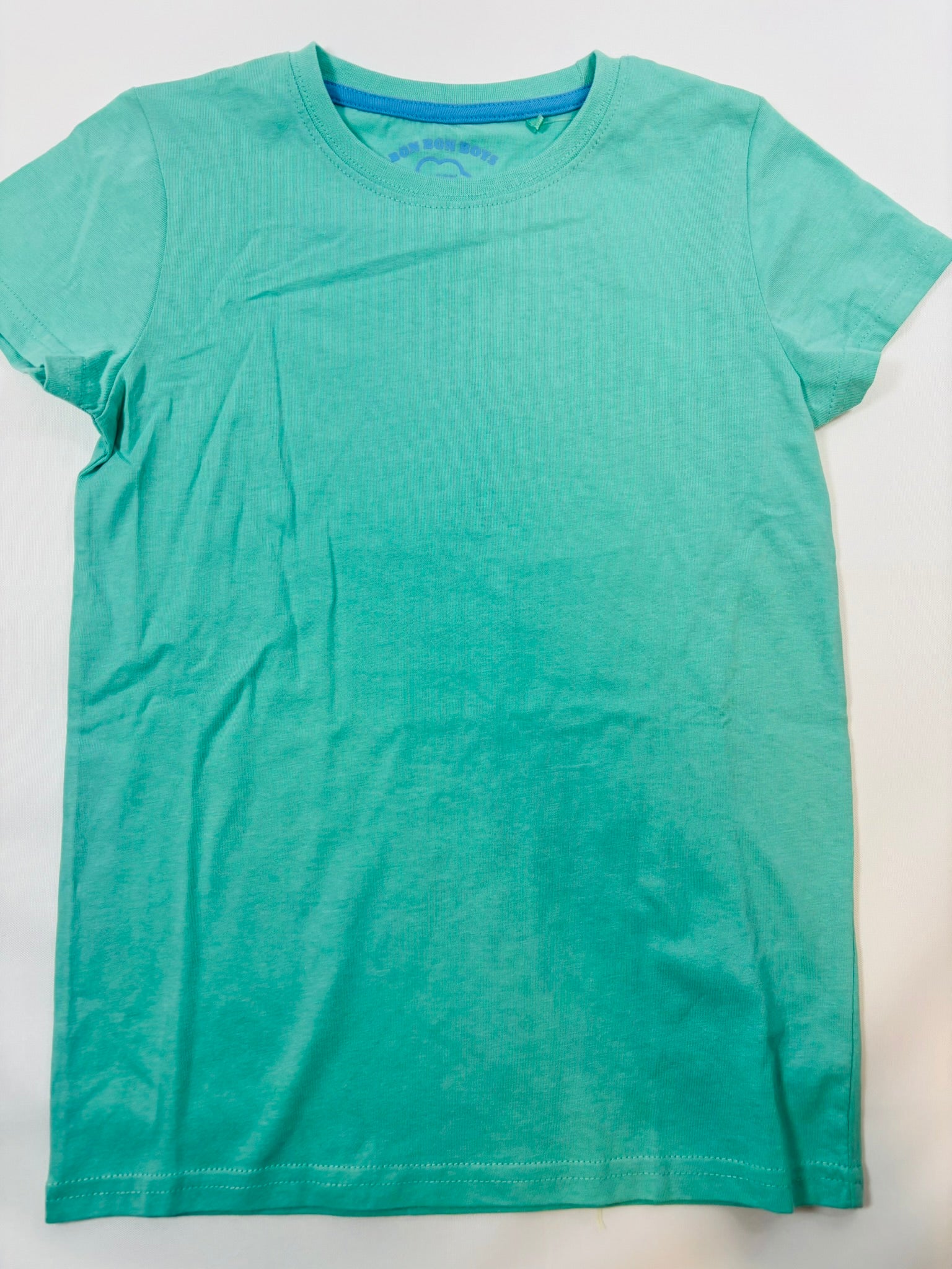 T-shirt turquoise uni garçon – taille 122