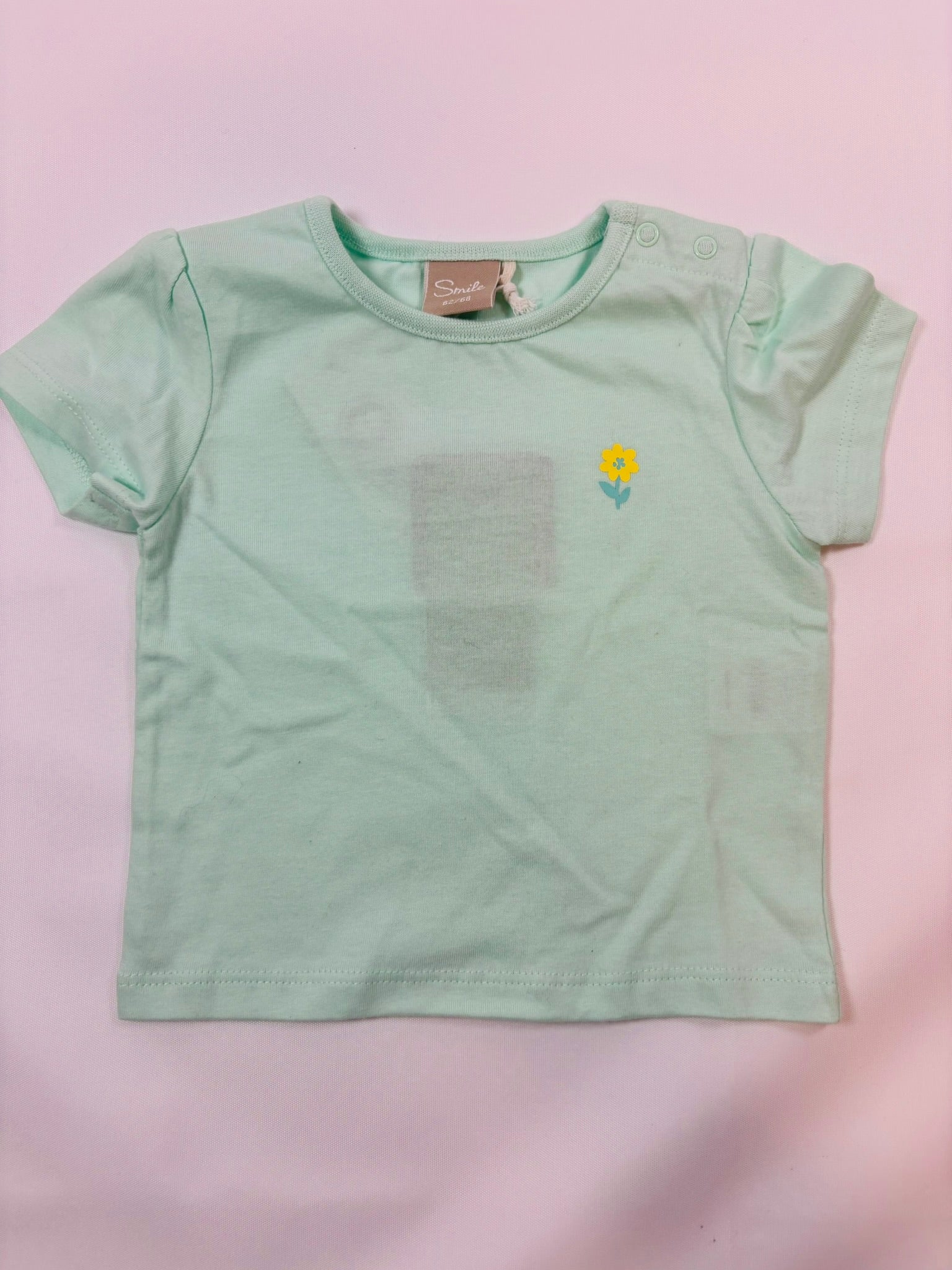 T-shirt vert uni fille – Smile | 62-68