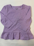 Sweat-shirt violet uni Smile, fille, taille 74