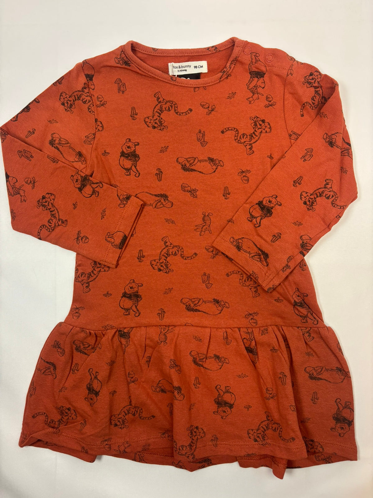 Robe brune à motif Winnie l’Ourson Sinsay, fille, taille 98